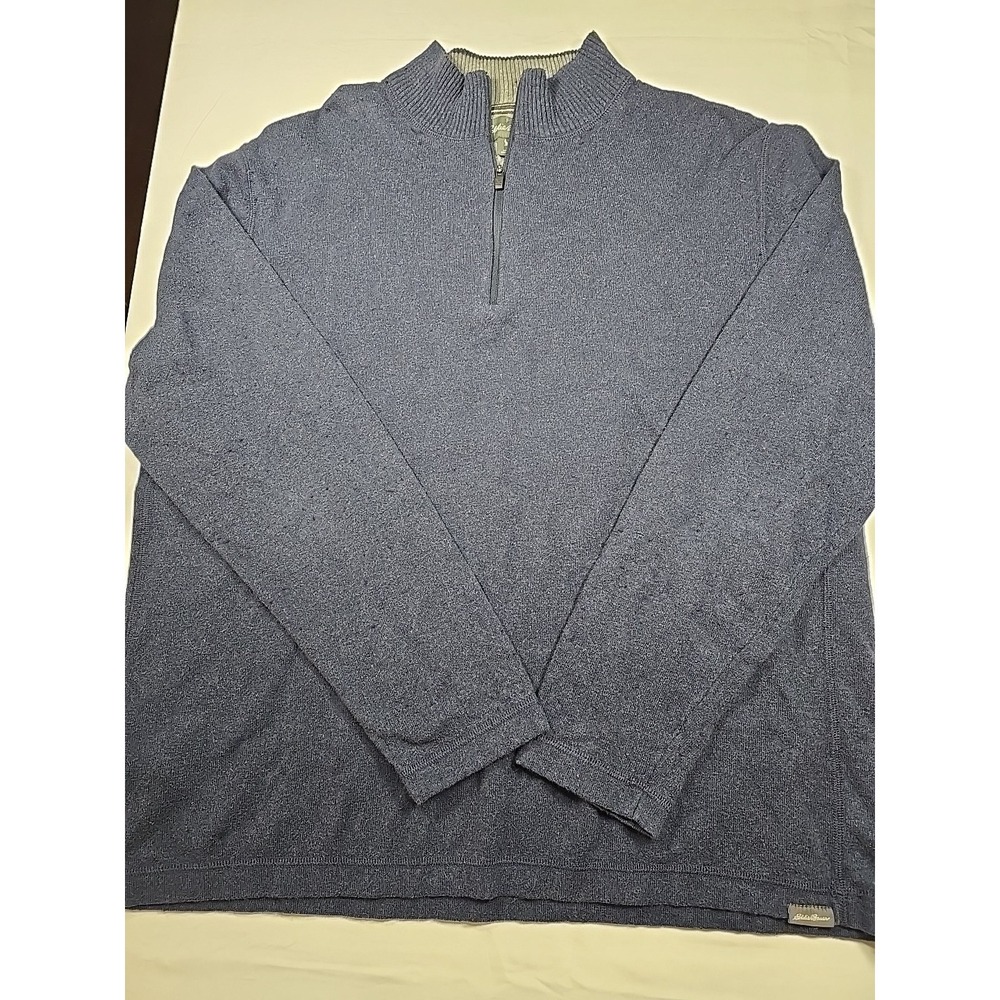 Eddie Bauer 1/4 Zip Sweater XL Cotton Wool Outdoor Old Money Men's
